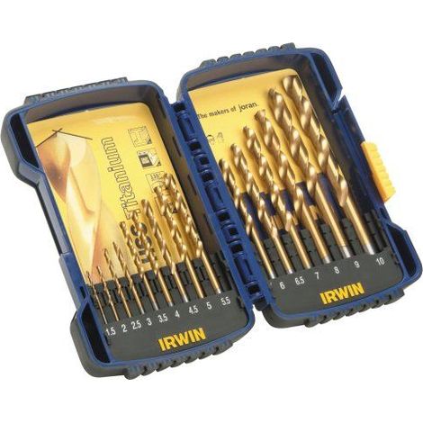 Broca met hss/titanio 1,5 - 10mm din 338 15pz irwin-joran (1/3)