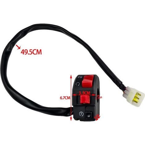 Motorcycle modification parts Ducati right-side switch with hazard lights ZKG - Ducati handlebar switch direct sales (1/4)