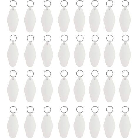 [MAI USATO]32 pezzi portachiavi vuoti per sublimazione per hotel e motel, stampa portachiavi, etichette portachiavi fai da te per portachiavi ed etichette per bagagli (1/5)