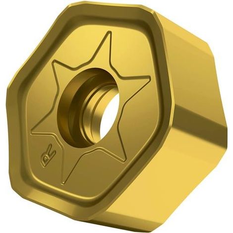 Fräswendeschneidplatte ISO HNGX 0906ANSN-R:M8330 D.4,9mm PVD beschichtet Gold (1/2)