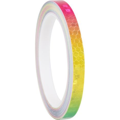 Two rolls of lightweight, safe, multi-color reflective tape waterproof, self-adhesive trailer reflective tape suitable for trucks, trailers, and cars warning tape. (1/4)