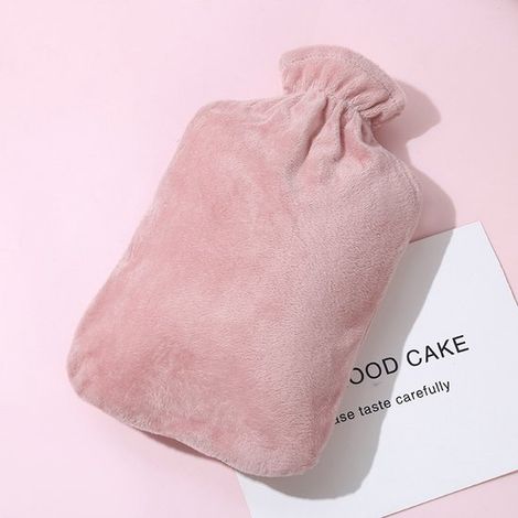 Extra douce - Rose - 6 heures de chaleur - 2 pièce(s) Bouillotte d'eau chaude 2L avec Housse et Fermeture éclair (1/5)