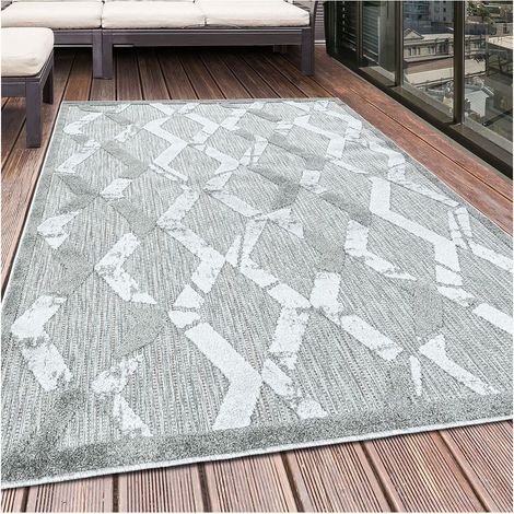 Tapis moderne gris intérieur et extérieur Mara Gris 80x250 (1/5)