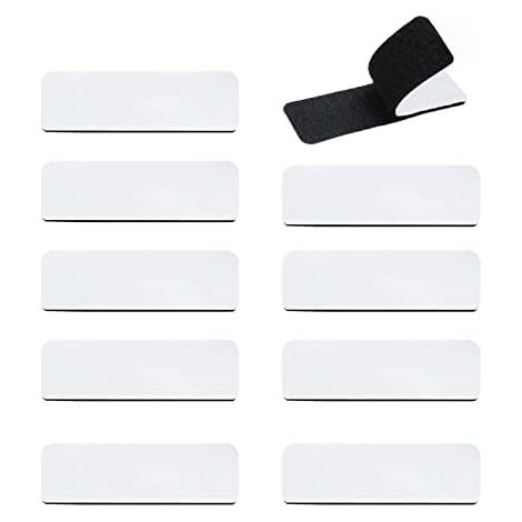 Adhesive grip tape, Black double-sided sticker, Adhesive scratch tape, Double-sided nylon scratch tape, Self-adhesive scratch tape, Wall, Floor, Bed, Metal, Plastic, etc (10×3cm, 10 pairs) (1/5)