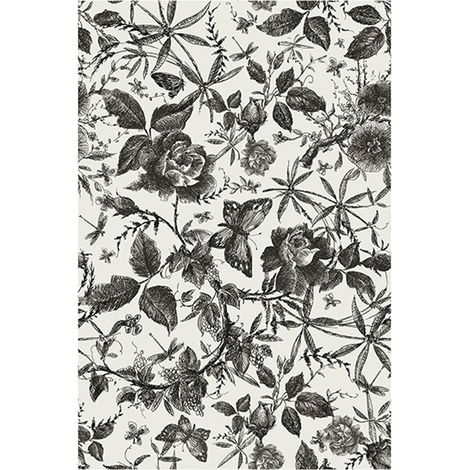 1 Rouleau Papier peint autocollant, motif floral vintage, sans raccord, amovible, repositionnable, décoration murale (1/5)
