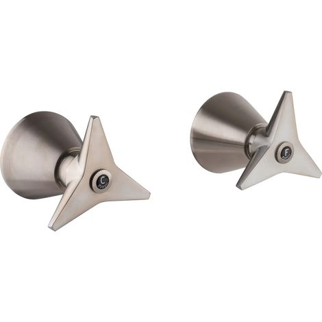 Paire de robinets encastrés avec raccords 1/2"G en acier inoxydable brossé, couleur PVD Mamoli Gio Ponti 25120000002F PVD Acier (1/3)