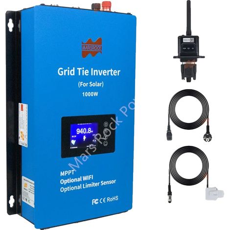 Inversor solar, WiFi integrado, pantalla LCD, 1000W con WiFi-a, 230V-a, 48V (1/2)