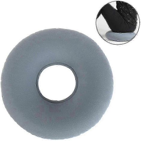 Coussin gonflable annulaire (gris)bleu pour soulager la douleur (1/4)