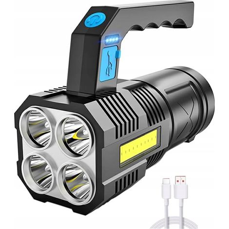 Lampe torche tactique LED rechargeable très puissante (1/5)