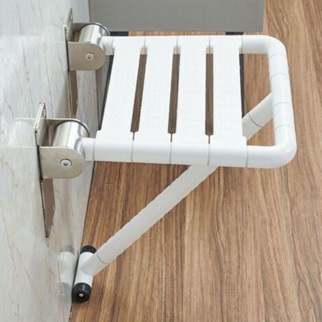 Asiento de ducha plegable de pared, silla de ducha plegable antideslizante con reposabrazos, asiento de ducha con patas plegables, taburete de ducha antideslizante para personas con discapacidad. (1/5)