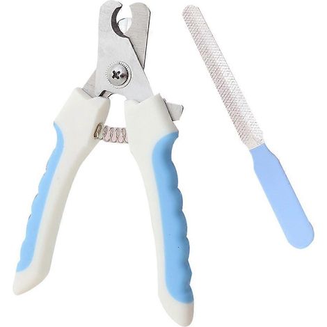 Coupe-ongles pour animaux de compagnie, coupe-ongles classiques pour petits chiens avec couteau de limage - Bleu (1/5)