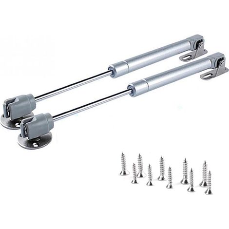 2 pièces vérins à gaz hydrauliques à ressort pour porte 20/30/40/50/60/80/100N, vérin à gaz support de levage pour porte d'armoire charnière à ouverture douce amortisseur de sécurité (1/5)