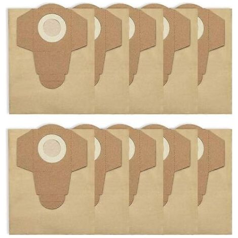 Lot de 10 sacs à poussière et eau de 20 L pour aspirateur Einhell BT-VC 1250S (accessoires inclus). (1/5)