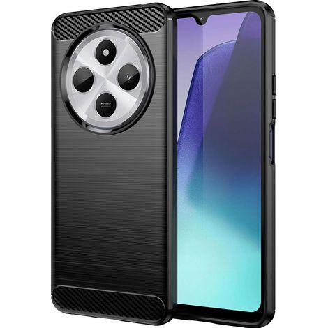 Custodia per Xiaomi Redmi 14C / POCO C75 in fibra di carbonio rinforzata + vetro (1/5)