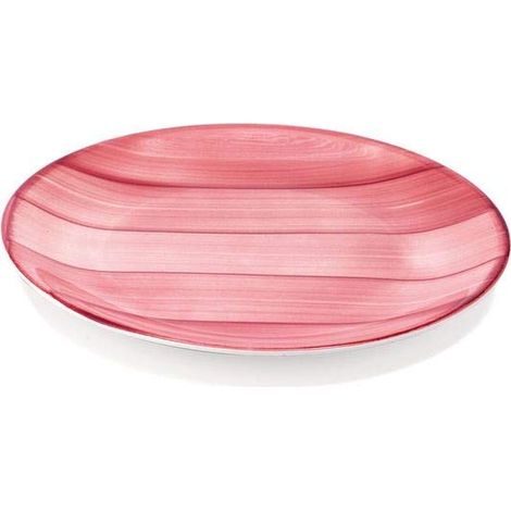 Assiette à Dessert en Porcelaine, Diamètre 210 mm, Couleur Rose, Lavable au Lave-vaisselle jusqu'à 60° - Ensemble 6 Pièces (1/3)