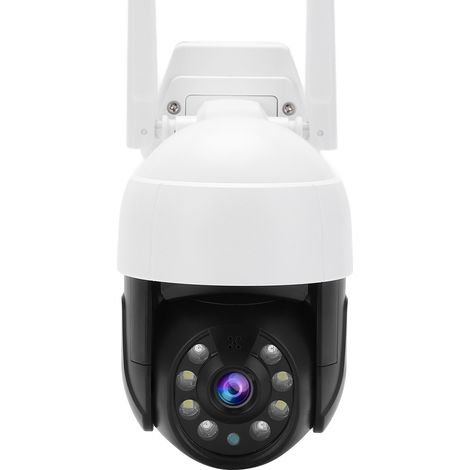 Caméra IP extérieure WiFi 2 pouces dôme 1080p avec vision nocturne PTZ et télécommande pour smartphone, compatible avec prise TUYA 100-240VUS (1/5)