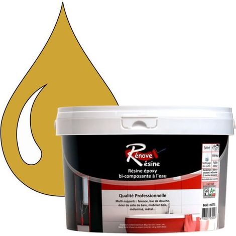 Peinture Résine - RAL 1004 - Jaune or - Brillant - 0,5L - Multi-supports (1/4)