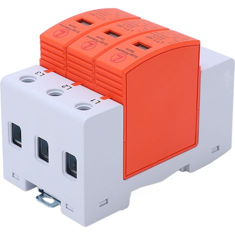 Dispositif de protection contre les surtensions, disjoncteur, protection pour travaux électriques à domicile, 420 V CA, 20-40 kA, triphasé (1/5)
