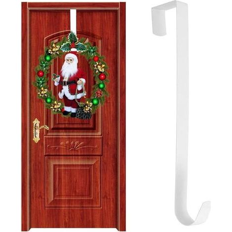 (Weiß) Hochwertiger Metall-Kranzhaken, 38,1 cm, für Weihnachtsdekoration, große Größe (1/4)