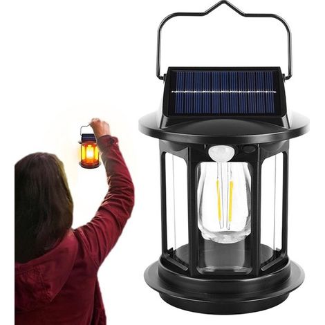 Solarbetriebene Campingbeleuchtung Solarbetriebene Campinglaterne Tragbare Outdoor-Lampe Wasserdichte USB-Solartaschenlampe aufhängbare für und (1/5)