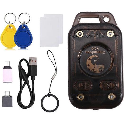 Chameleon V2.0 RFID-Chip-Lesegerät-Emulator + 2xUID-Schlüsselanhänger-/Karten-Dekodierung 125 kHz 13,56 MHz Chameleon NFC-Duplikator (1/5)