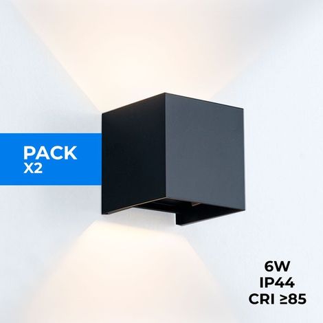 Pack De 2 Apliques De Pared "KURTIN" 6W Apertura De Luz