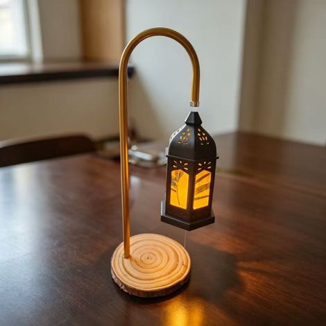Magnetische, drehbare Tulpenlaterne, Nachtlicht, Geisterlicht, Weihnachtslaterne, hochwertige Tischlampe, Laternengeschenk – sechseckige Petroleumlampe