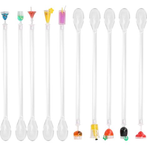 10er-Set niedlicher Cocktail-Rührlöffel, Barzubehör, Küchenaccessoires (1/5)
