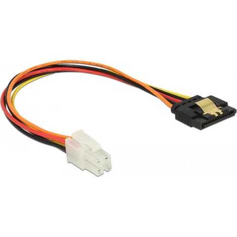 Delock 85519 cable p4 4pin m  sata 15pin h 0.20m (1/2)