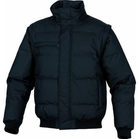 Delta Plus RANDEGRPT Randers Giubbotto da Lavoro Invernale Poliammide Maniche e Cappuccio Staccabili 5 Tasche Taglia S colore Grigio
