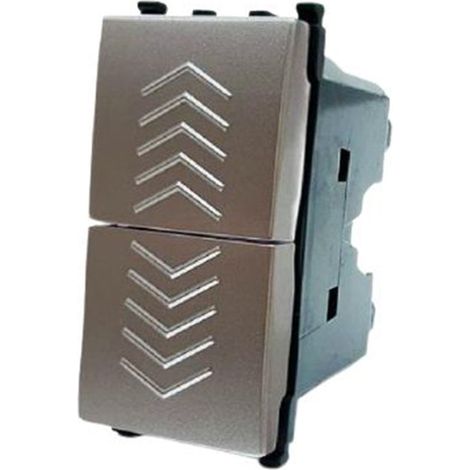 Doppio pulsante compatibile con vimar plana tasto interruttore saliscendi 1p 10a 220v silver