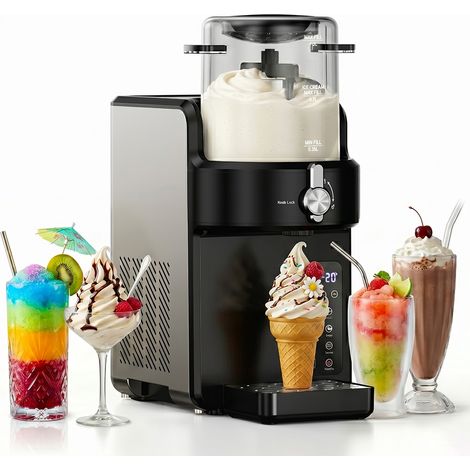Granita-Maschine – 2L Fassungsvermögen – auch für Eiscreme – 6 Programme – LED-Display – Selbstreinigungsfunktion – Deutsche Rezepte (1/5)
