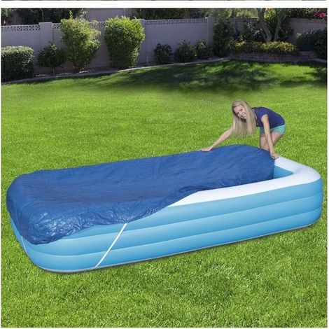 Bâche Solaire Piscine Rectangulaire, Bâche Solaire Rectangulaire pour Piscine Gonflable Film D'isolation Thermique De Couverture De Piscine Solaire--260x170cm (1/5)