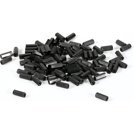Lot 100 entretoises nylon – M2/M3/M4 – mâle/femelle – tête ronde – vis + écrou – assortiment (1/5)