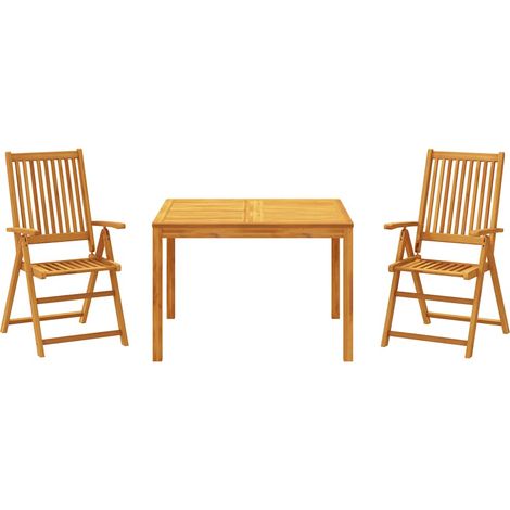 Maison Exclusive - 3-tlg. Garten-Essgruppe Massivholz Akazie (1/5)