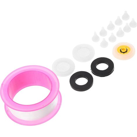 Pièces de rechange pour pommeau de douche rose, en silicone et plastique robustes, pour une douche polyvalente. (1/5)