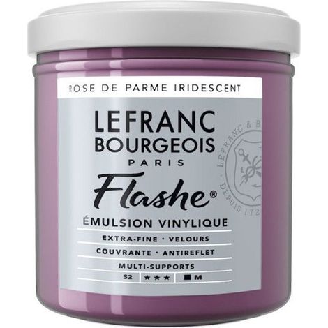 Peinture vinylique - Flashe - Rose de Parme iridescent - 839 - Lefranc Bourgeois - 125ml (1/2)
