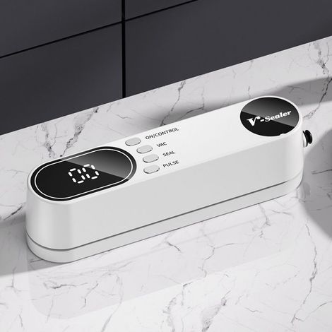 GDHZS-  Mini Machine À Sceller Sous Vide Sceleur Portable Sans Fil Pour SacsMachine à Sceller Sous Vide Portative Pour Domestique Hôtel Restaurant，blanc (1/5)