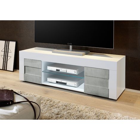 Base porta Tv July colore grigio cemento (1/5)