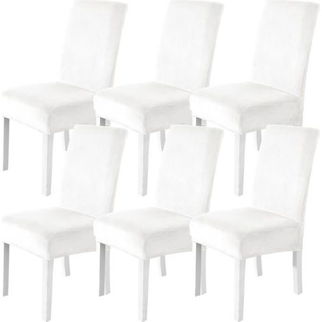 Ecleanfy - Ensemble de 6 housses de chaise, housses de chaise universelles, élastiques, très adaptables, protections de chaise modernes. (1/5)