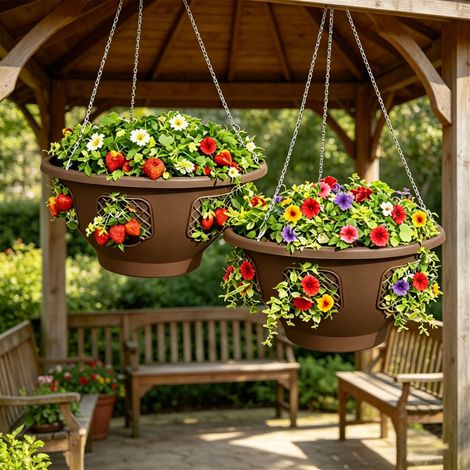 Supporto decorativo per piante sospese con 1 lato