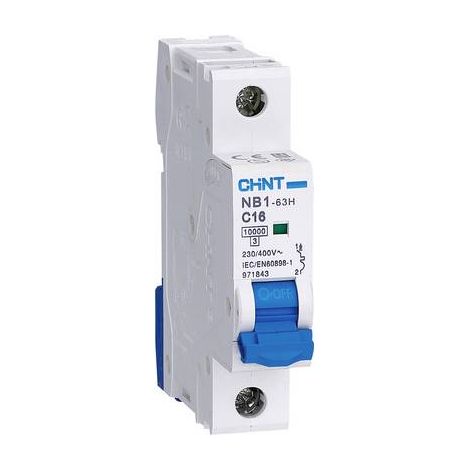 Chint 179782 NB1L Disjoncteur 1 pôle 10 A Y251182 (1/3)