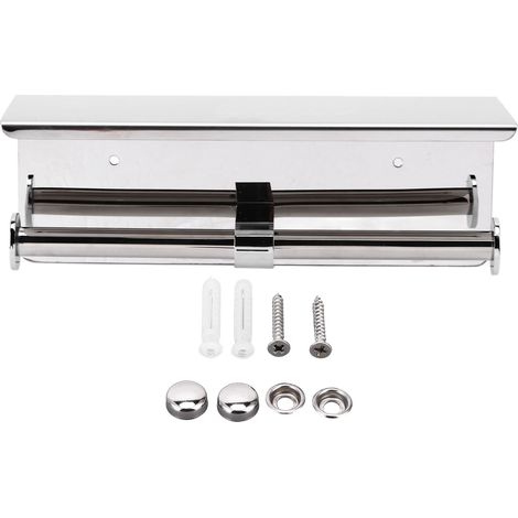 1 Porte-rouleau double extrémité, acier inoxydable 304, support rangement, salle de bain cuisine (1/5)