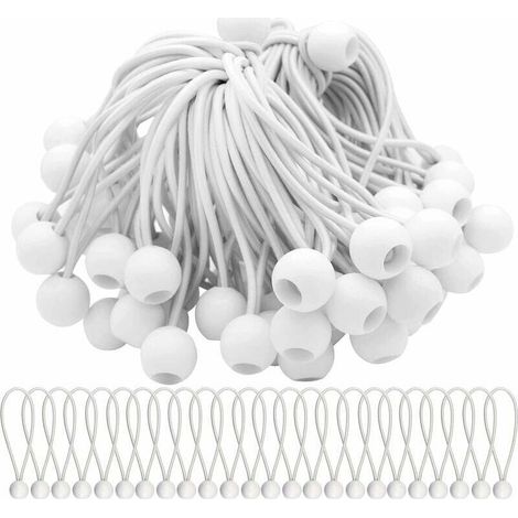 Packung mit 40 elastischen Bungee-Seilen mit Kugeln, Gummibändern für Festzelte, Zelte, Banner und Planen - RW Heavy Cords. (1/5)