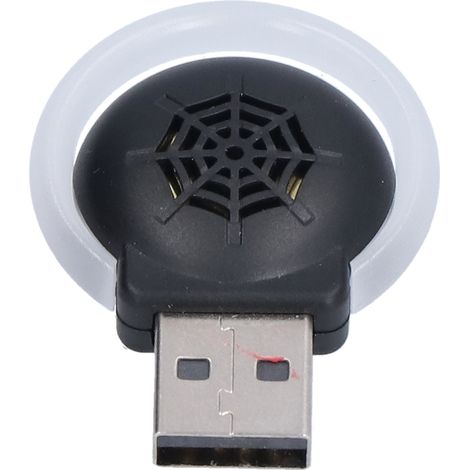 Anti-Nuisibles Ultrasonique Rechargeable USB 3 Niveaux, Noir - Répulsif Souris Écologique, Anti-Cafards, Anti-Fourmis, 10-80m², 10-135kHz, ABS, 4.2x3x1cm (1/5)