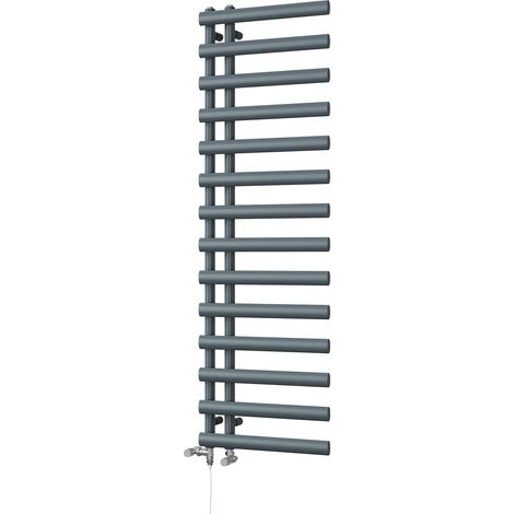 Elyan - Anthracite Dual Fuel Towel Rail H1592mm x W500mm Standard (1/3)