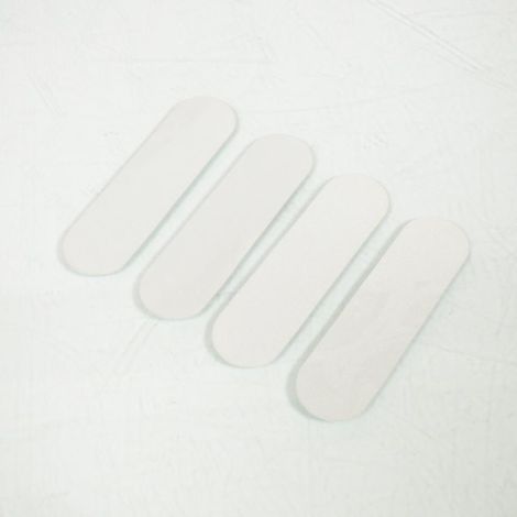 Lot de 4 autocollants réfléchissants gris pour casque de moto, (1/2)