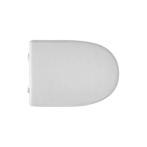 Abattant WC pour vase Axa Verveine blanc Abattant WC 44 x 33,5 cm avec charnie'res fixes en fonte de bois