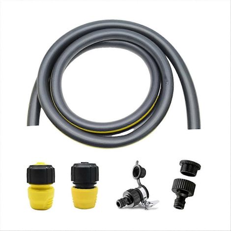 Pour tuyau d arrosage 3 4 en X 9 8 FT Flexible tuyau avec eau arrêt joint Faucet universel joint ensemble (1/5)