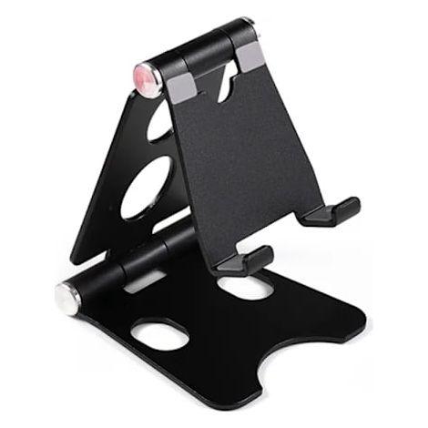 Support de téléphone Hauteur réglable Angle Robust Support de téléphone en aluminium pour iPhone, iPad, téléphones portables (1/5)